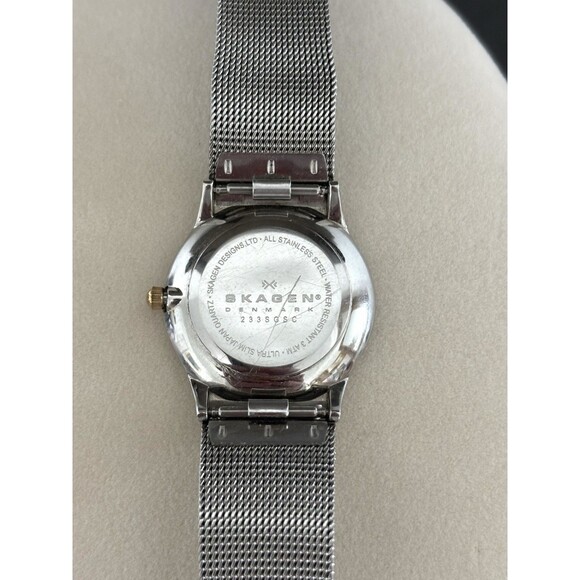 Skagen Watch Women’s Silver Dial Stainless Steel Round Mesh Band New Battery main image 4